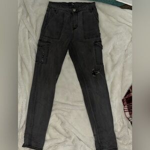 Grey Cargo Jeans